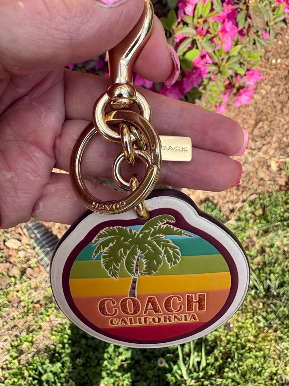 Coach California Leather Bag Charm EUC